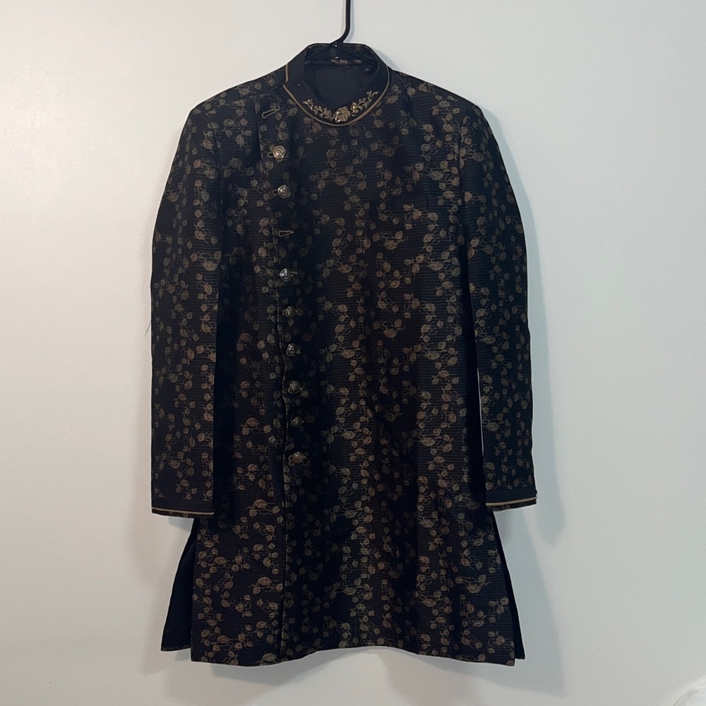 Elegant Black and Gold Men's Kurta